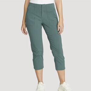 Women's Eddie Bauer Horizon High-Rise Cropped Pants Alpine Green Size W24